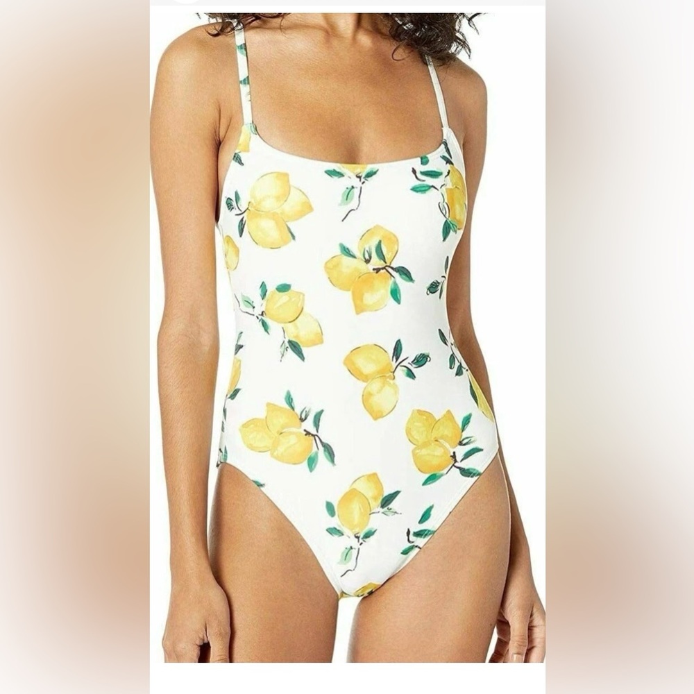 Kate Spade New York Swimwear One-Piece Lemon Printed Women's Size Large NWT